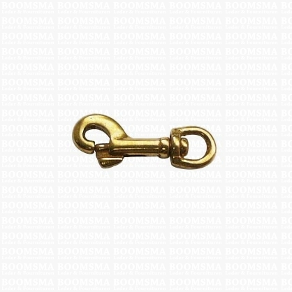 Heavy duty swivel eye bolt snap solid brass A= total length 5,1 cm, B= eye 0,9 cm, C= 5 mm - pict. 1