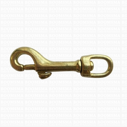 Heavy duty swivel eye bolt snap solid brass A= total length 7,6 cm B= eye 1,1 cm, C= 9 mm  - pict. 1