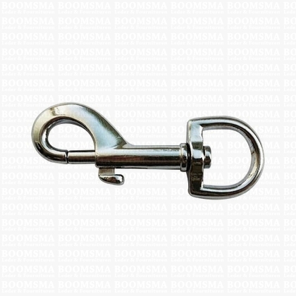 Heavy duty swivel eye bolt snap silver coloured A= total length 8,4 cm, B= eye1,9 cm, C= 11 mm - pict. 1