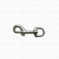 Heavy duty swivel eye bolt snap silver coloured A= total length 5,6 cm, B= eye 1,0 cm, C= 7 mm