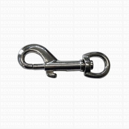 Heavy duty swivel eye bolt snap silver coloured A= total length 7,9 cm B= eye 1,4 cm, C= 9 mm - pict. 1