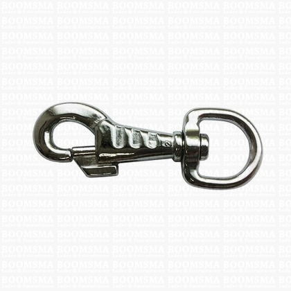 Heavy duty swivel eye bolt snap silver coloured A= total length 9 cm, B= eye 2,5 cm, C= 11 mm - pict. 1