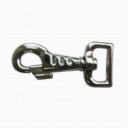 Heavy duty swivel eye bolt snap silver coloured A= total length 8 cm, B= eye 2,7 cm, C= 11 mm  - pict. 1