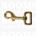 Heavy duty swivel eye bolt snap solid brass A= total length 8,0 cm B= straight eye 2,5 cm, C= 9 mm - pict. 1