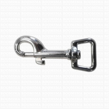 Heavy duty swivel eye bolt snap silver coloured A= total length 6,5 cm, B= eye 1,9 cm, C= 8 mm - pict. 1