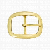 Heavy Oval centre bar buckle solid brass  32 mm (gold) lower centre bar