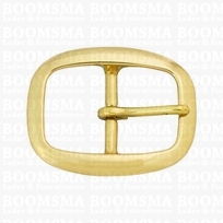 Heavy Oval centre bar buckle solid brass  36 mm (gold) lower centre bar