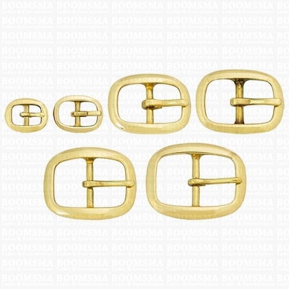 Heavy Oval centre bar buckle solid brass  - pict. 2
