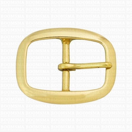 Heavy Oval centre bar buckle solid brass  36 mm (gold) lower centre bar - pict. 1