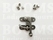Hook-eye lock antique/mat silver  haak-oog klein (2,5 × 3 cm)  - pict. 5