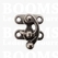 Hook-eye lock antique/mat silver  swing bag clasp small (2,5 × 3 cm)  - pict. 1