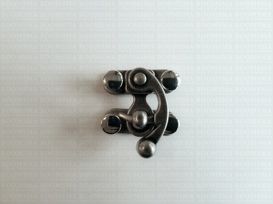 Hook-eye lock antique/mat silver  swing bag clasp small (2,5 × 3 cm)  - pict. 3