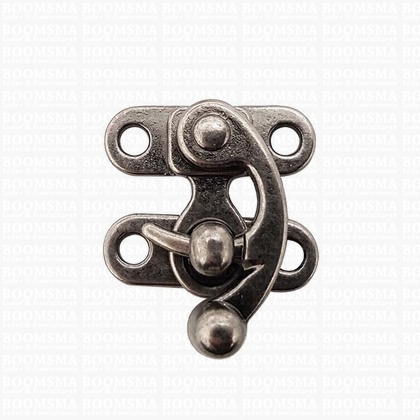 Hook-eye lock antique/mat silver  haak-oog klein (2,5 × 3 cm)  - pict. 1