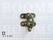 Hook-eye lock antique brass plated hook-eye small (2,5 × 3 cm) (ea) - pict. 4