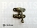 Hook-eye lock antique brass plated swing bag clasp medium, (incl. 4× rivet 33) - pict. 4