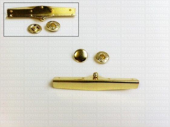 Jiffy bar snap gold large 5,5 cm wide (per 10 ) - pict. 2