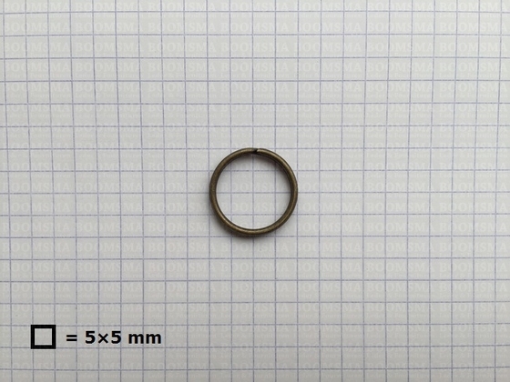 Keyring antique brass plated inside Ø 16 mm (per 10) - pict. 2