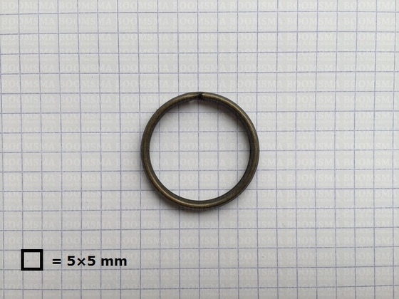 Keyring antique brass plated inside Ø 26 mm (per 10) - pict. 2