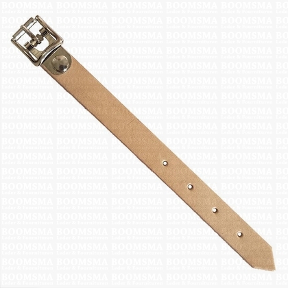 Label strap natural 1,2 × 15 cm naturel with butterfly buckle - pict. 1
