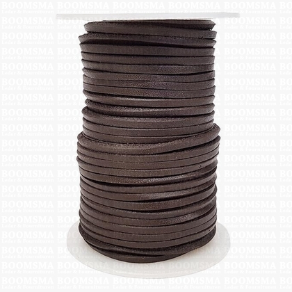 Leather bootlace roll brown 3 mm, roll 20 meter (per roll) - pict. 2