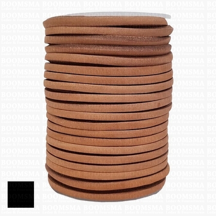 Leather bootlace roll naturel 4 mm, roll 25 meter (per roll) - pict. 1