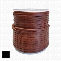 Leather bootlace square roll cognac/ medium brown 3 mm, roll 50 meter (per roll)