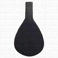 leather keychain/fobs  - drop long Black 9,5 × 5 cm (flap 12 mm)