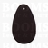 leather keychain/fobs - drop with hole Dark brown 7 × 4,3 cm - pict. 1