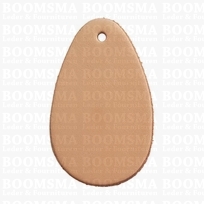 leather keychain/fobs - drop with hole Lichtnaturel 7 × 4,3 cm