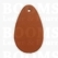leather keychain/fobs - drop with hole light brown / cognac 7 × 4,3 cm - pict. 1