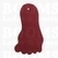 leather keychain/fobs  - Foot Coloured donkerrood 8,4 cm x 4,9 cm met 4 mm gat - pict. 1