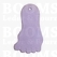 leather keychain/fobs  - Foot Coloured light purple - pict. 2