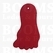 leather keychain/fobs  - Foot Coloured red 8,4 cm x 4,9 cm met 4 mm gat - pict. 1