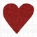 leather keychain/fobs - heart smal ( not symmetrical) red 4 × 3,8 cm - pict. 1