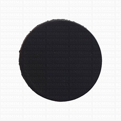 leather keychain/fobs - round Ø 4,5 cm Black Ø 4,5 cm - pict. 1