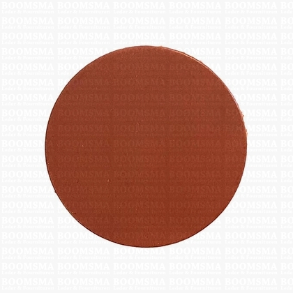 leather keychain/fobs - round Ø 4,5 cm Light brown / cognac Ø 4,5 cm - pict. 1
