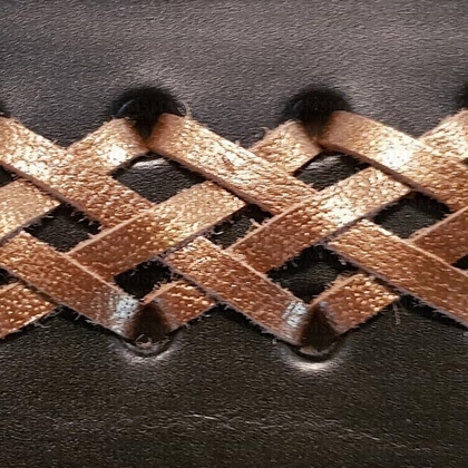 Leather lace metallic 5 METER BRONZE 3,5 mm (5 metre) - pict. 2