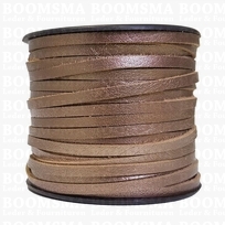 Leather lace metallic brass kansa/tamba 3,5 mm, 25 meter (per spool)