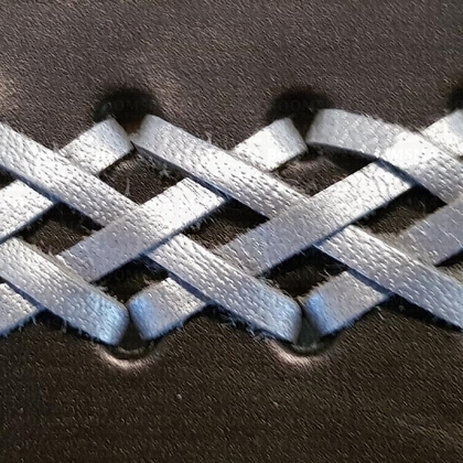Leather lace metallic steel 3,5 mm, 25 meter (per spool) - pict. 2