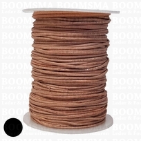 Leather lace round Ø 0,9 a 1,0 mm rol natural Ø 1,0 mm, rol 50 meter (per roll)