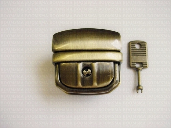 Lock luxe antique brass plated 4 × 4,5 cm (ea) - pict. 3