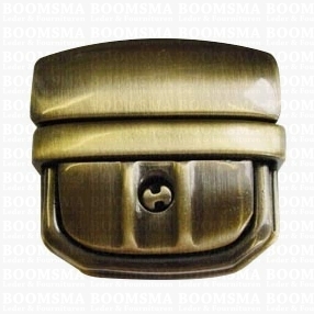 Lock luxe antique brass plated 4 × 4,5 cm (ea) - pict. 1