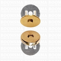 Magnetic lock thick gold Ø 14 mm (9/16 inch), total thickness 4 mm (per 5)