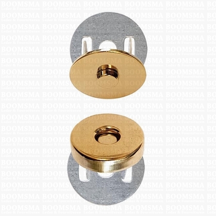 Magnetic lock thick gold Ø 18 mm (¾ inch), total thickness 5 mm (per 5) - pict. 1