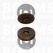 Magnetic lock thick antique brass plated Ø 18 mm (¾ inch), total thickness 5 mm (per 5) - pict. 1