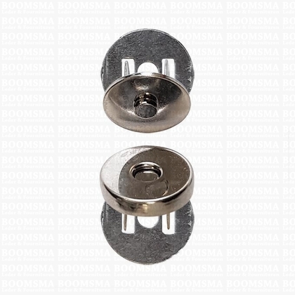 Magnetic lock thick silver Ø 14 mm (9/16 inch), total thickness 4 mm (per 5) - pict. 1
