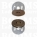 Magnetic lock thin antique brass plated Ø 18 mm, total thickness 2,5 mm (per 5) - pict. 1