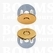 Magnetic lock thin gold Ø 18 mm, total thickness 2,5 mm (per 5) - pict. 1