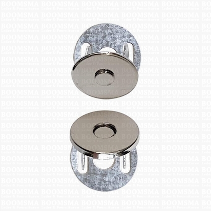Magnetic lock thin silver Ø 14 mm , total thickness 2,5 mm (per 5) - pict. 1