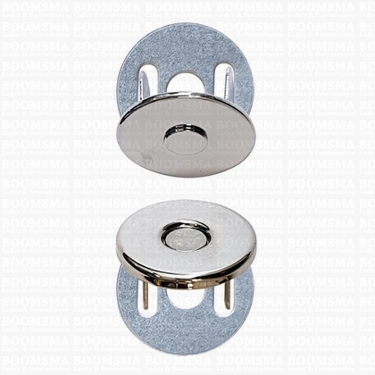 Magnetic lock thin silver Ø 18 mm, total thickness 2,5 mm (per 5) - pict. 1